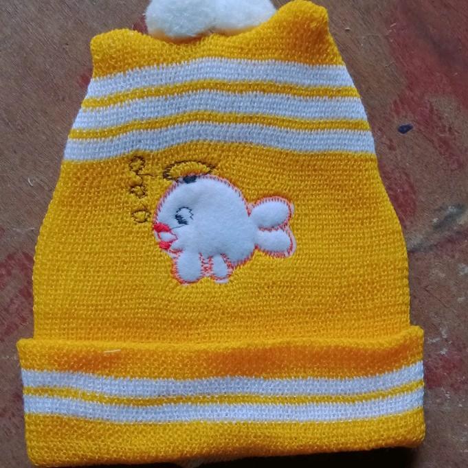 Topi Rajut Bayi New Born 0-4 Bulan / Topi Rajut  Pelindung Kepala Bayi 8