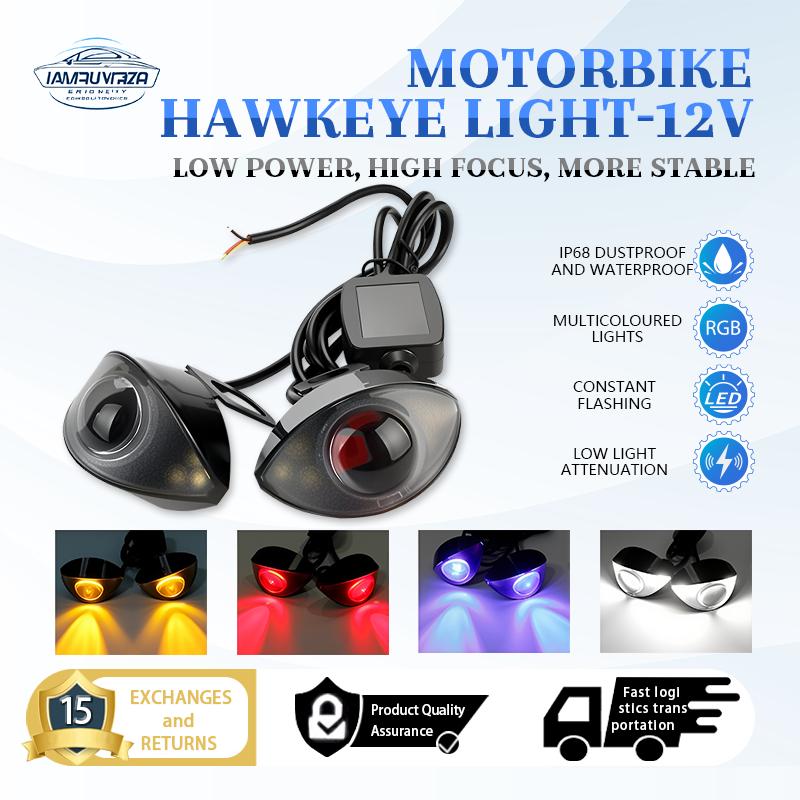 Đèn Lái Xe Mini, 2 Chiếc, Đèn Mắt Đại Bàng LED, Có Bộ Điều Khiển, Đèn Chạy Ban Ngày, Đèn Đuôi Moto, Đèn Tín Hiệu Rẽ, Đèn Nhấp Nháy, Thích Hợp Cho Xe Máy, 12V, Phụ Kiện Sửa Đổi