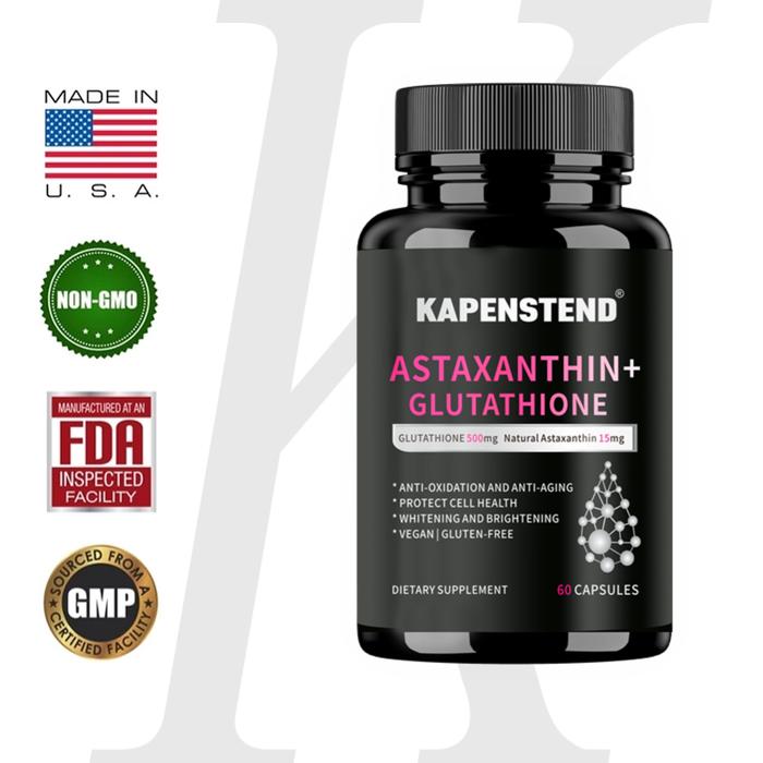 glutathione astaxanthin Promo KAPENSTEND Astaxanthin Glutathione, 15mg, astaxanthin laut,  anti-penuaan, melindungi kesehatan sel di Kapenstend Suplemen