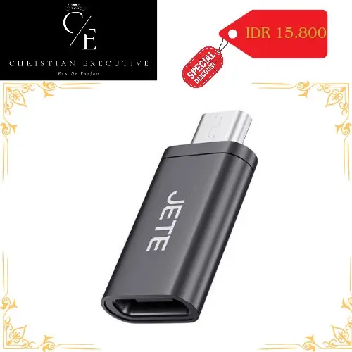 Jete adapter otg micro usb to type c metalic premium plug and play