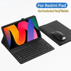 【No tablet】3 in 1 Case and Keyboard For Redmi Pad SE Redmi Pad 2 11 inch Magnetic Keyboard Case and 360° case  for Redmi Pad 10.61 in Leather Casing Cover with Keyboard Mouse Tab case for Redmi Pad Pro 12.1 dan