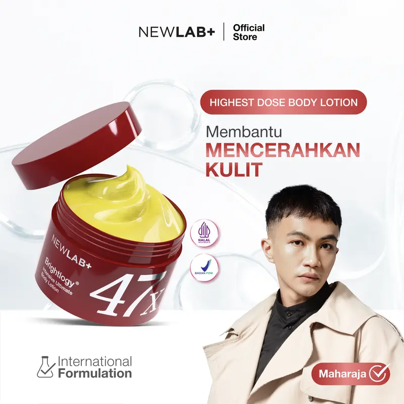 NEWLAB Brightlogy Intensive Power Brightening Lotion | Body Care & Hand Body | Body Serum untuk Mencerahkan Tangan dan Badan BPOM | HB Cinta Spesial Maharaja 200ml 0