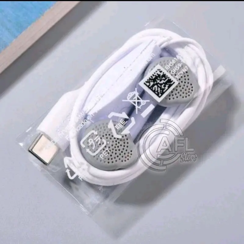 HEADSET EARPHONE SAMS TYPE C WITH MICROPHONE HD SOUND QUALITY EARPHONE SAMS USB TYPE C S20/S21 FE/S22 ULTRA/A33/A53/A73/ ORI 100% Earbud Bass Putih Equalizer Handphone Headphone 3