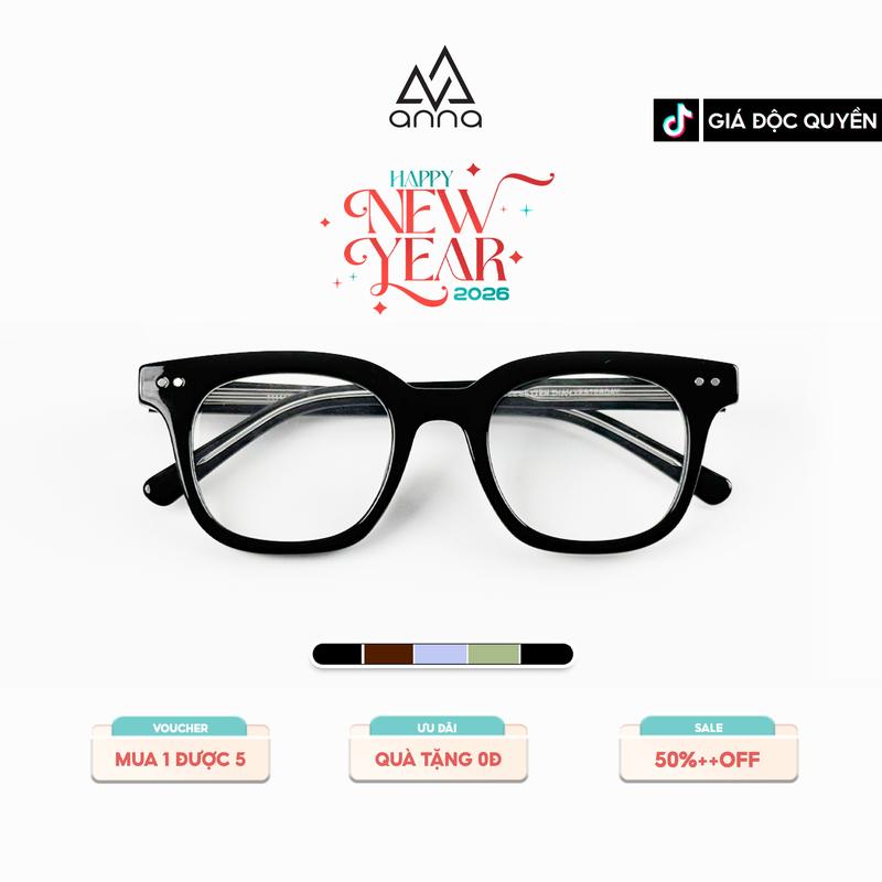  Gọng Kính ANNA UNISEX Dáng Vuông Chất Liệu Nhựa Mix Kim Loại GH135 Cao Cấp 