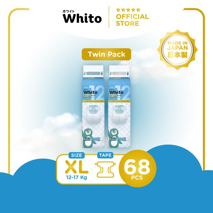 Gambar Nepia Whito Diapers Tape XL 34 - Twin Pack (2 pack) dari Nepia Genki & Neppi Kota Administrasi Jakarta Utara Tokopedia
