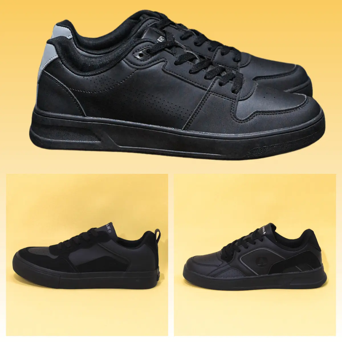 SEPATU SNEAKERS KASUAL AIRWALK FULL BLACK SERIES ORIGINAL BNIB
