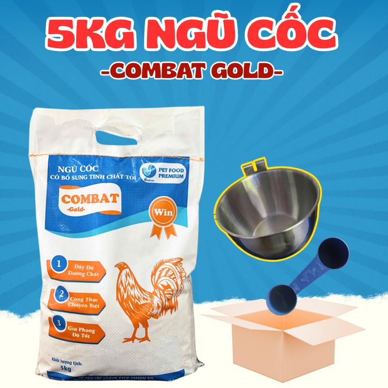 5kg Ngũ Cốc COMBAT GOLD 13 loại hạt - Ngũ cốc nguyên hạt cao cấp loại 1 - Đầy đủ dinh dưỡng, phát triển lông, mau lên tay