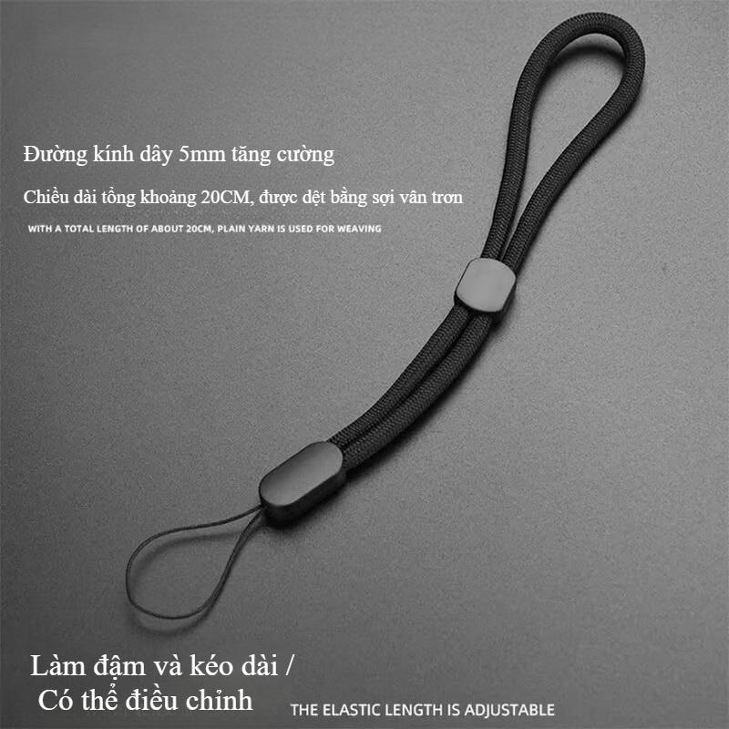 Dây đeo tay điện thoại điều chỉnh được, dây dệt gia cố chống rơi cho điện thoại, chìa khóa, máy ảnh mini