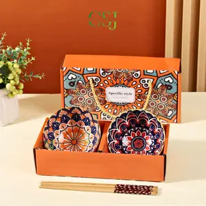 CS Mangkok Set isi 2 Premium Peralatan Makan Souvenir Mangkok Set Japaness - Mangkok Set Hampers Korean Set isi 2pcs