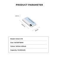 Gambar VIMET V19 Powerbank V19 10000mAh 22.5W Super Fast Charge Dual USB LED Power Display - Putih dari Vimet Official Kota Administrasi Jakarta Barat 5 Tokopedia