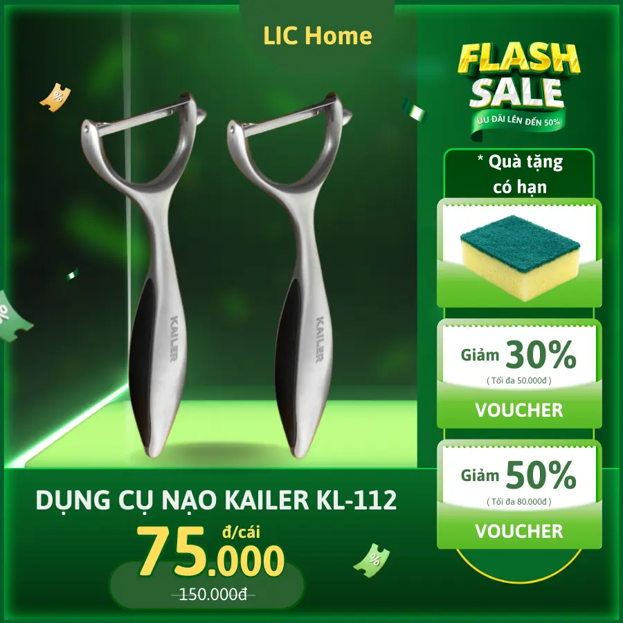 Dụng Cụ Nạo Củ Quả, Gọt Vỏ Nạo Sợi Kailer Bằng Thép Không Gỉ Nhiều Kiểu Dáng