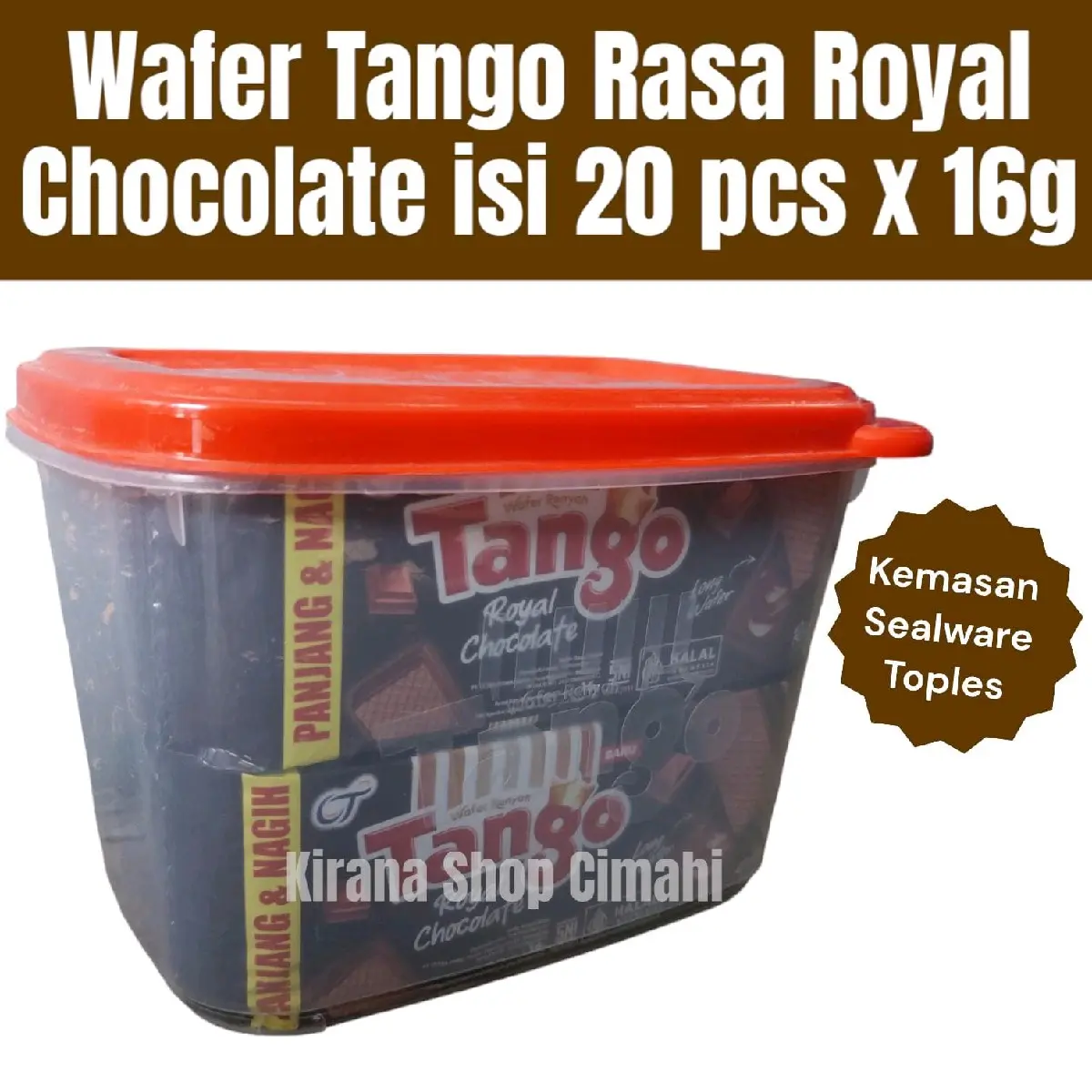 Tango Wafer Royal Chocolate 16 gr isi 20 pcs free sealware