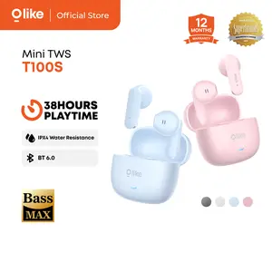 [NEW LAUNCH] Olike Mini TWS T100S Bass True Wireless Earphone Bluetooth 6.0 Low Latency Driver 13mm Playtime 38 Hours IPX4 Waterproof Garansi 12 Bulan