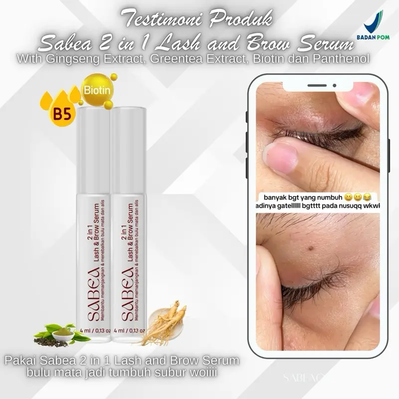 Sabea 2 in 1 Lash and Brow Serum Penumbuh bulu mata dan alis 5
