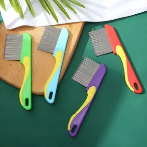 Sisir Rambut Kutu Logam Serit Logam Kutu Sisir serit besi kutu Dan Ketombe Gagang Panjang murah
