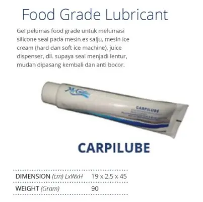 GEA Carpilube Gel Pelumas Food Grade untuk melumasi Silicone Seal