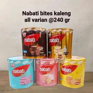 Jajanan Kaleng Lebaran Nabati Rasa Keju, Coklat, Pink Lava, Vanila, Goguma - Natal Tahun Baru