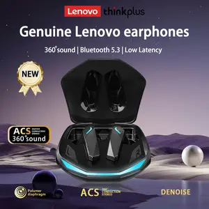 Lenovo GM2Pro GamingHeadphone Bluetooth 5.3 True Wireless dengan Mode RGB Light Suara HIFI untuk Pengalaman Optimal Gaming Lenovo Thinkplus z one pro x55 earphone open ear speaker flex pouch kabel aux headphone sound stand holder headset monitor
