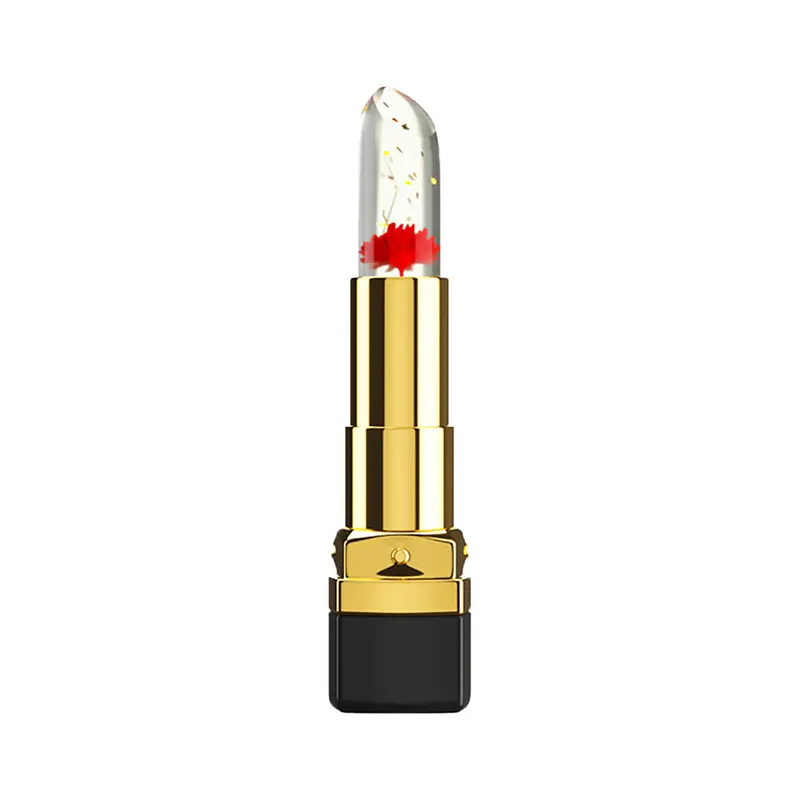 Lipstik Bunga Jelly Color Mengubah Emas Foil Hydrating / Moisturizing Lip Balm / Lipstik Jelly Crystal Tahan Lama Berubah Warna Color Changing COD 6