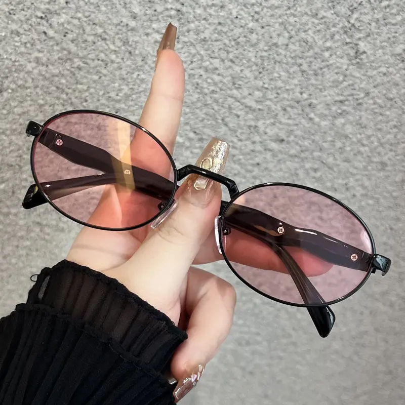 Kacamata Hitam Wanita Fashion Oval ABL9000PR Full Set Box dan lap Sunglasses 8
