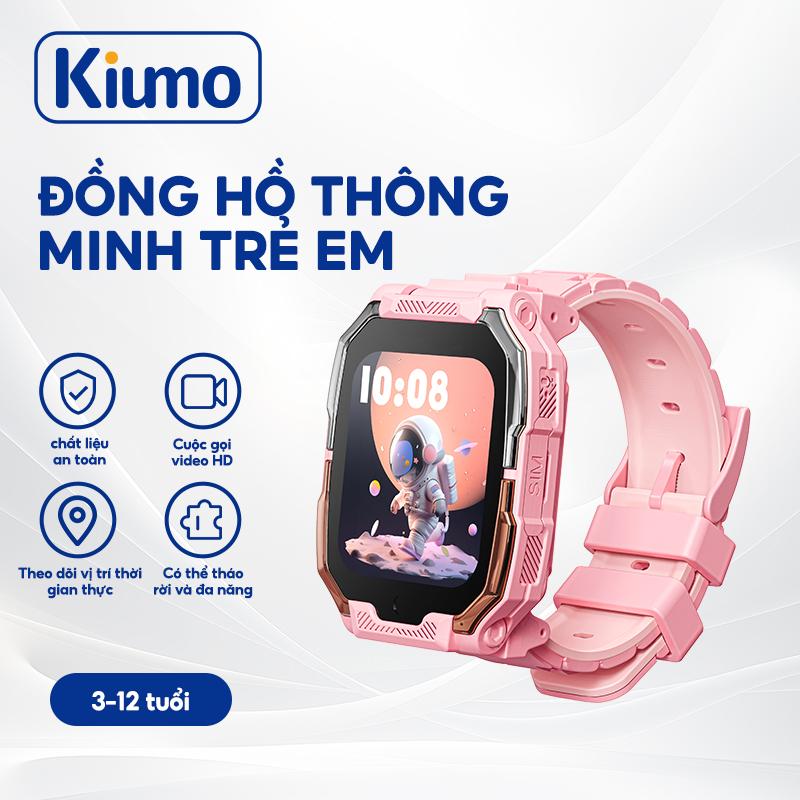  KIUMO Đồng Hồ Thông Minh Trẻ Em Có Gọi Video 4G Định Vị GPS Kép Camera Xoay Trò Chơi Nút SOS Tải Ứng Dụng Chống Nước Cho Bé 3-12 Tuổi – Màn Hình Cảm Ứng & Hỗ Trợ SIM 
