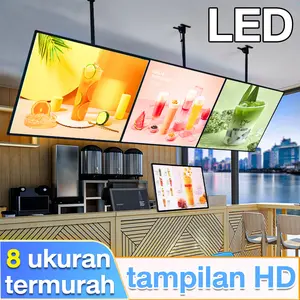 LED menu Lightbox + Lengan Fleksibel 50-100cm! Rel Geser Belakang, Pemasangan Atas/Bawah & Sudut Diatur 360° - Beli Sekarang