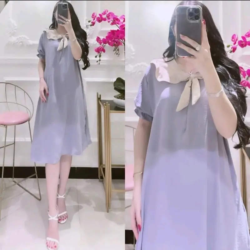 dress cringkle terbaru irish dress daster cringkle kekinian Santai Crinkle Airflow Wanita Nyaman 2