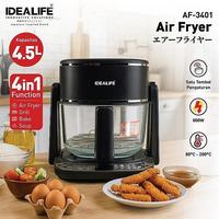 Gambar IDEALIFE - Air Fryer – 4in1 Penggoreng Tanpa Minyak (4.5L) - AF-3401 dari IDEALIFE ONLINE STORE Kota Administrasi Jakarta Utara 1 Tokopedia