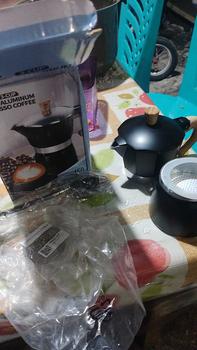 Product Review of Moka pot Modif Gagang kayu bertekanan tinggi from c**9 0