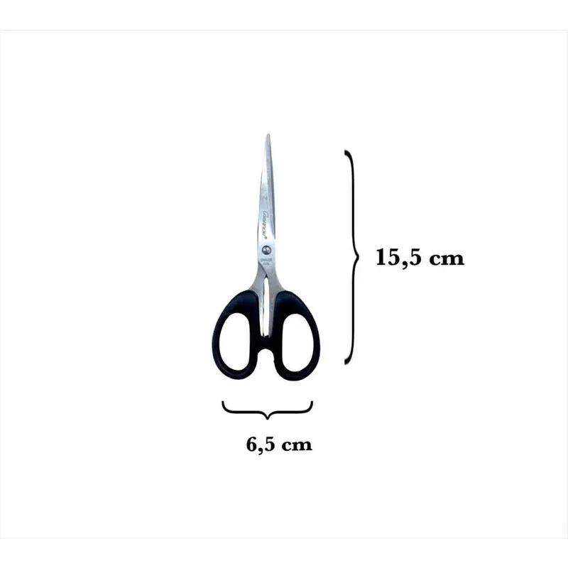 Gunting Kertas/Pemotong Kertas Tanggung Hitam Stainless AG 160 (Pcs) 1
