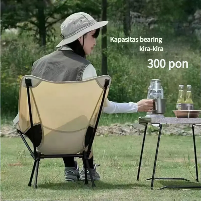 OKGO  Kursi Ruang Luar Angkasa Melompat Di luar Kursi Ruang Bernapas Berkemah Ultra Cahaya Melompat Kursi Berkemah Pantai Ikan Kursi Outdoor Camping kursi  lipat muat bb bahan oxford  furnitur berkemah metal garansi produsen  baja karbon tinggi 4