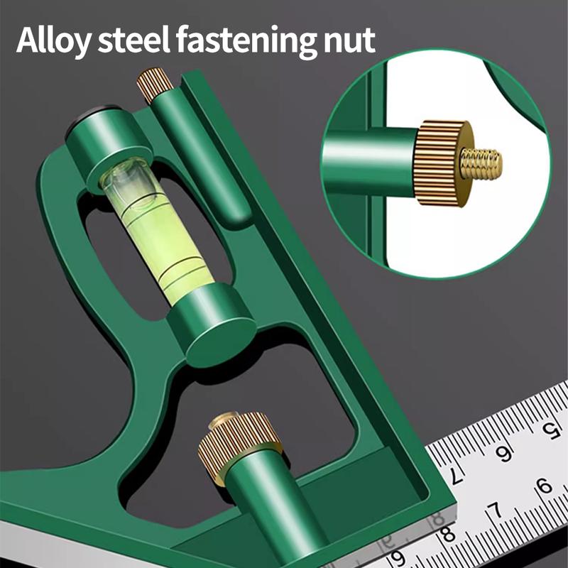 Stainless steel square ruler horizontal right angle ruler 90 degree measuring ruler triangle ruler woodworking ruler multifunctional angle ruler steel ruler 5