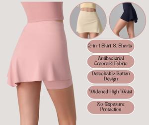 2-in-1 Sports Skirt Shorts – Anti-Exposure Activewear for Running, Tennis, Yoga & Fitness[YA93]