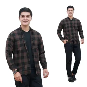 Pria Distro Model Kekinian Viral 2024 Bahan Kain Flanel Premium Lengan Panjang Bahan Adem dan Lembut: PROMO!- & Casual Nyaman FREE GIFT Formal Kerja Red kemeja kotak Shirts hurley Minimalist