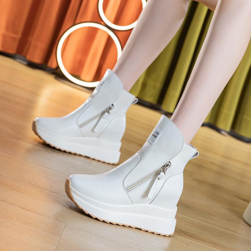 Bốt Nữ Jebee JB2632 Cao 9cm - Mẫu Mới Thu Đông 2025 | Đế Siêu Nhẹ | Da Bò Tách Cao Cấp Tăng 1 size