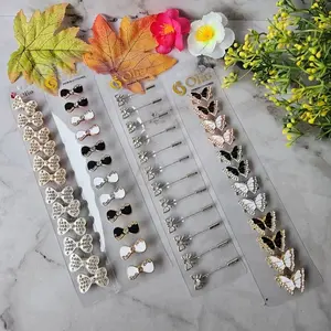 Bros Dagu Mini Pita Kupukupu Baru Pin Peniti Hijab Jilbab Tuspin Jarum Tusuk Korea Kecil Premium Import