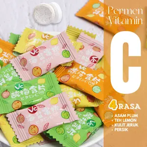 Permen Vitamin C 4 Rasa Unik Asam Plum Teh Lemon Kulit Jeruk Persik Tanpa Gula Banyak Manfaat Untuk Sehat Sehari-hari Enaknya Dapat Sehatnya