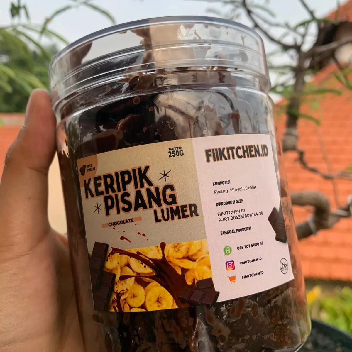 keripik pisang lumer 600ml (isi 220gram)  keripik & camilan isi  pisang