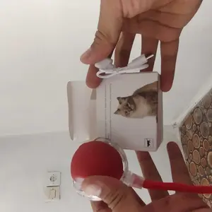 Mainan Bola Anabul Interaktif Otomatis Anjing Kucing - Mainan Bola Tali Kucing & Anjing - Smart Rotating Ball For Pet Cat Rolling Ball Mainan Bola Listrik Bergulir Cerdas LED