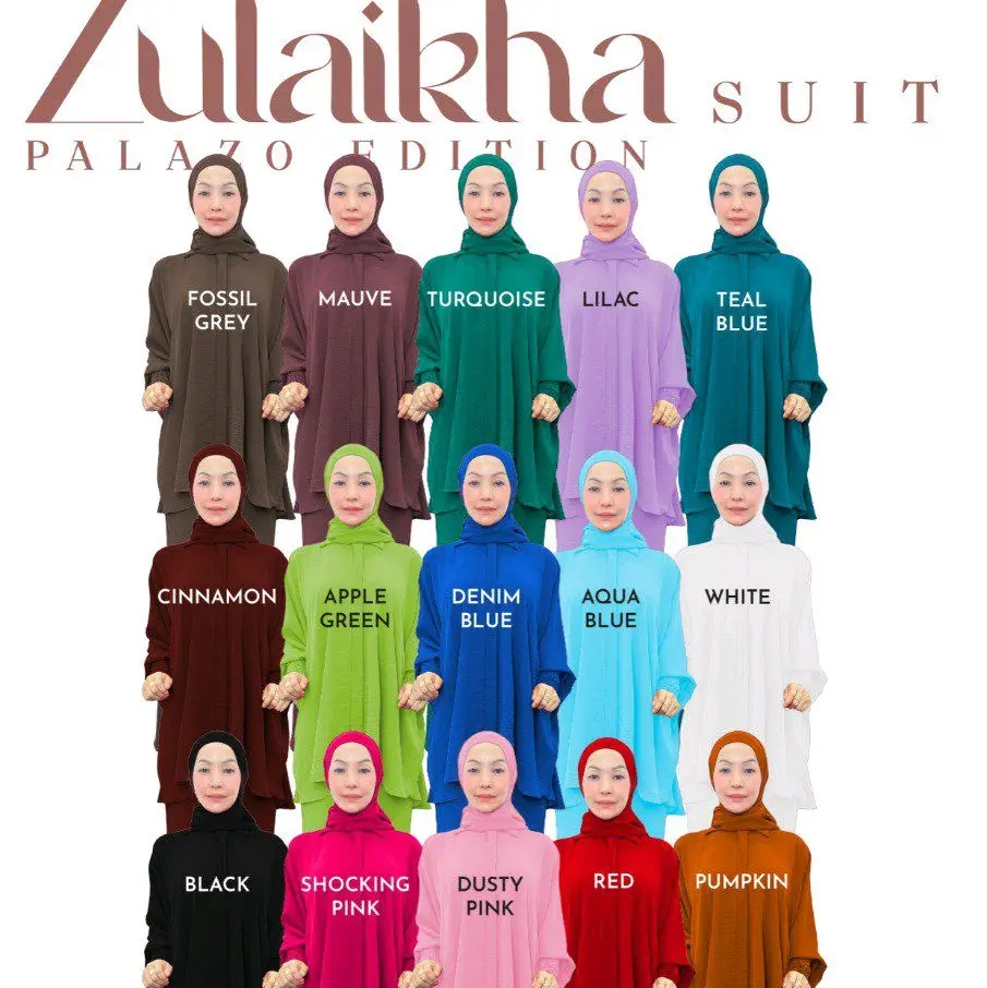 Zulaikha Suit with palazzo pants & matching hijab