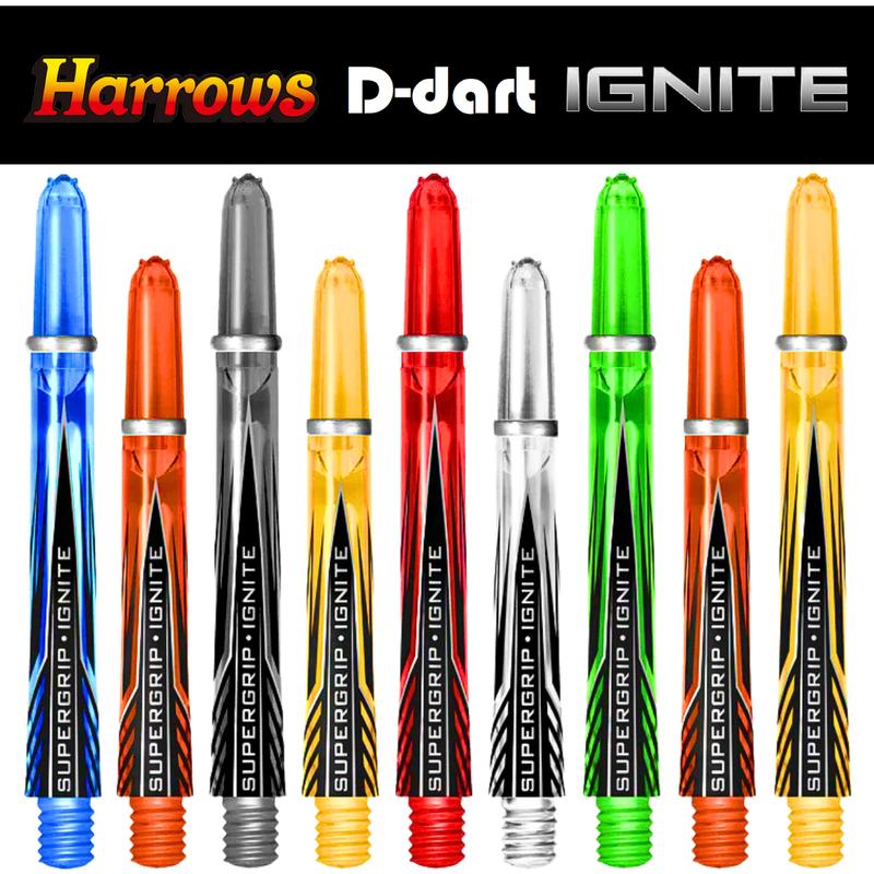 HARROWS IGNITE SUPERGRIP DART SHAFT/STEM FOR SOFT TIP AND STEEL ...