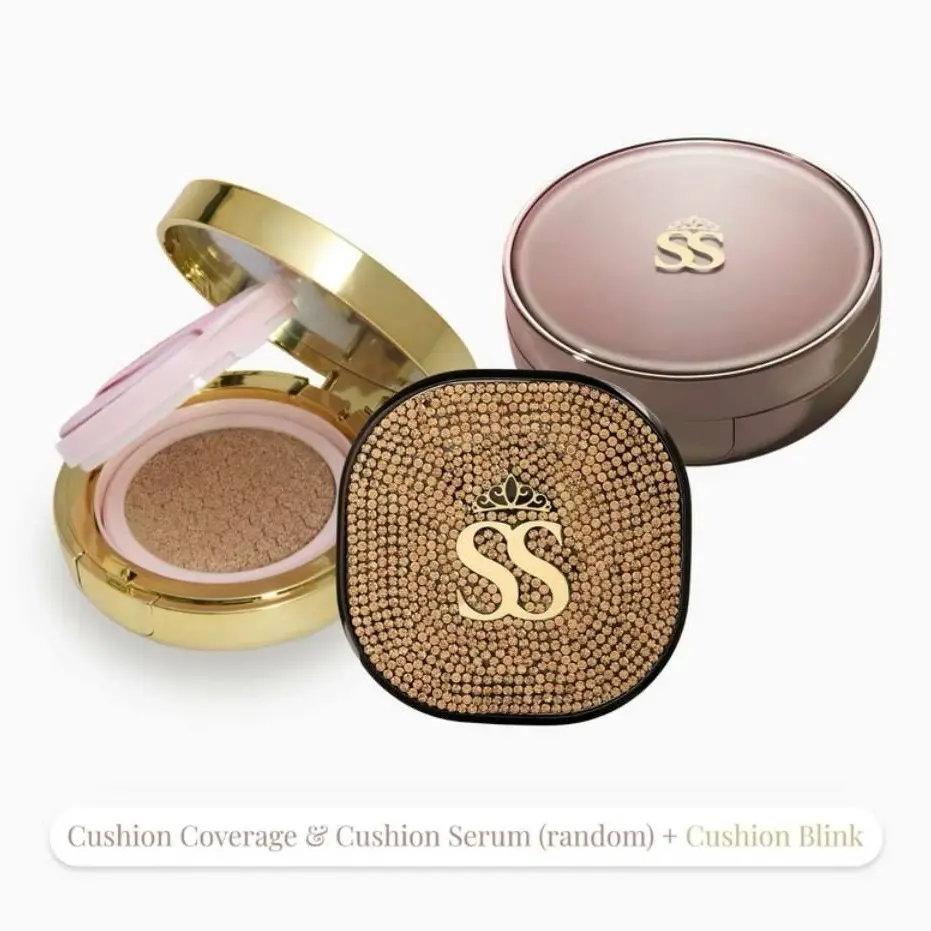 Cushion Shellasaukia SSSKIN Cussion Coverage Chusion Blink Cusion Serum SSKIN Alas Bedak Ringan Menutupi Noda Hitam Glowing Meratakan Warna Kulit Melembabkan Concealer Foundation Mencerahkan Wajah Muka Kusam Niacinamide