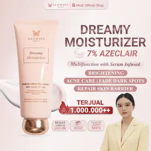 Glowies Beauty Dreamy Moisturizer 80ml 7% Azeclair Niacinimide Alpha Arbutin 5x Ceramide Pelembab wajah Formulasi Korea membantu Mencerahkan Menghilangkan jerawat PIE PIH Memperbaiki Skin Barrier dan Acne Repair Non Comedogenic Busui Friendly