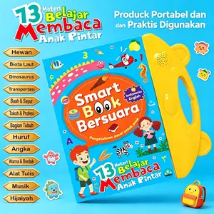 Mainan Mengenal Pakaian Sehari-Hari Buku Audio Interaktif Elektronik 3 In 1: Indonesia, Inggris, Mandarin. Smart Book Belajar Membaca, Mengenal Baju, Celana, Sepatu. Untuk Paud, Tk, Usia 3, 4, 5, 6 Tahun. 26 Topik: Abjad, Angka, Pakaian, Hewan, Warna