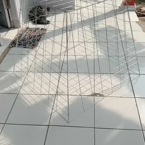 Kandang kurungan ayam besi glavaniis model firamid uk 80x70x50cm sistem lipat