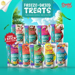 Crystal Kitty Freeze Dried Camilan Snack Kucing & Snack Anjing Makanan Beku Anjing dan Kucing