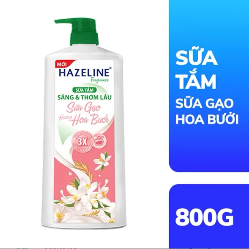Sữa Tắm Hazeline Sữa Gạo Hoa Bưởi Chai 800g 0