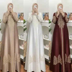 Gamis Pesta Syakhila Crystal Premium,Motif bordir Mewah elegan