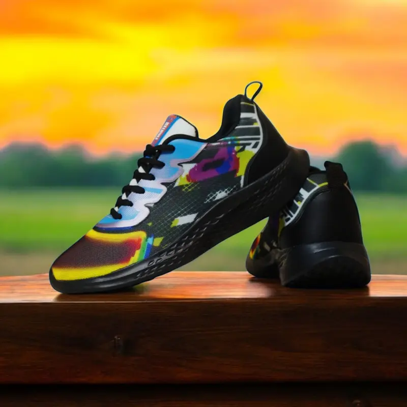 Sepatu Running Sneakers Olahraga Pria Wanita Putih Outdoor Gym Tali/Renda 0