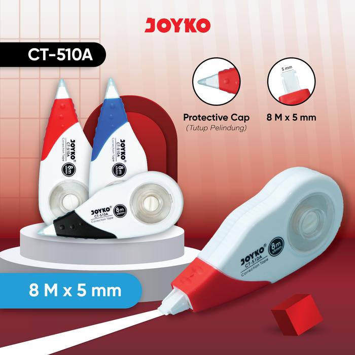 Gambar JOYKO Correction Tape Pita Koreksi CT-510A 8Meter dari Joyko Indonesia Kota Administrasi Jakarta Utara Tokopedia